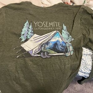 Long sleeve gender neutral Yosemite tshirt